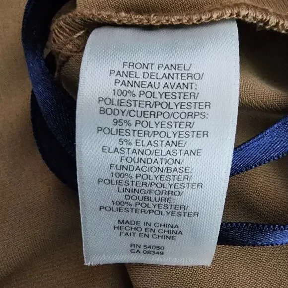 Anne Klein Sleeveless Lace Blue and White Sheath Dress | Women's 14 - Picture 14 of 15